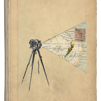 Digital Arts με τίτλο "Map" από Solange Gautier, Αυθεντικά έργα τέχνης, Κολάζ
