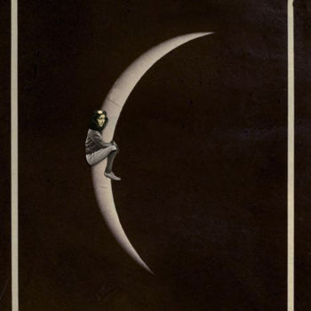 Arte digital titulada "Fly me to the Moon" por Solange Gautier, Obra de arte original, Collages