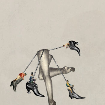 Цифровое искусство под названием "bon-pied.jpg" - Solange Gautier, Подлинное произведение искусства, Коллажи