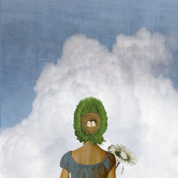Arte digitale intitolato "c'est le printemps.…" da Solange Gautier, Opera d'arte originale, Collages