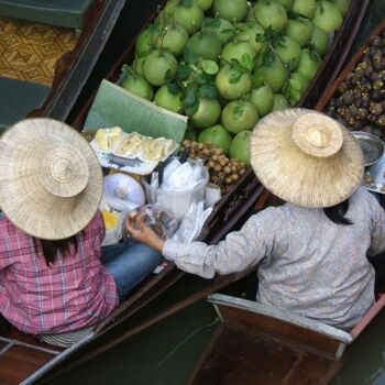 Photography titled "Floating Market" by Gautier Willaume, Original Artwork