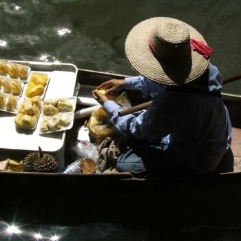 Fotografie mit dem Titel "Thai Floating Market" von Gautier Willaume, Original-Kunstwerk