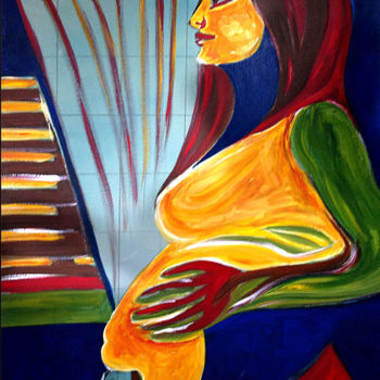Картина под названием "Cocon" - Isabelle Gauvin, Подлинное произведение искусства, Акрил