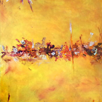 Peinture intitulée "Jaune" par Isabelle Gauvin, Œuvre d'art originale, Acrylique