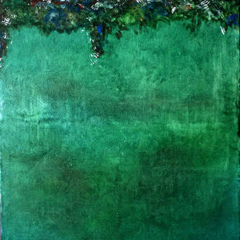 Painting titled "Vert" by Isabelle Gauvin, Original Artwork, Acrylic