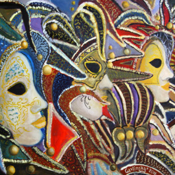 Pintura titulada "carnival.jpg" por Denis Gavlinsky, Obra de arte original, Oleo