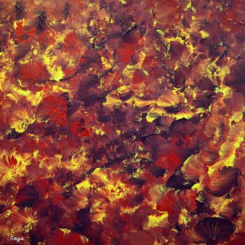 Painting titled "An Amber Intrigue" by Gayane Karapetyan (Gaya), Original Artwork, Acrylic