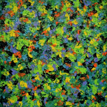 Malerei mit dem Titel "When Magnets Bloom" von Gayane Karapetyan (Gaya), Original-Kunstwerk, Acryl
