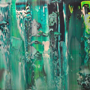 Painting titled "Green Glass of Ocean" by Gayane Karapetyan (Gaya), Original Artwork, Acrylic