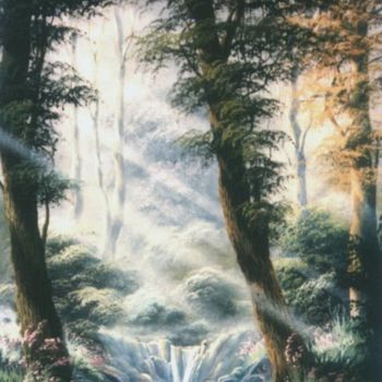 Pintura titulada "Paisaje con rio." por Juan Carlos Gayoso, Obra de arte original, Oleo