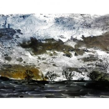 Peinture intitulée "orage à contre-jour" par Dominique Stern, Œuvre d'art originale