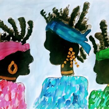 Malerei mit dem Titel "Africa VIII" von Gazkob, Original-Kunstwerk, Acryl