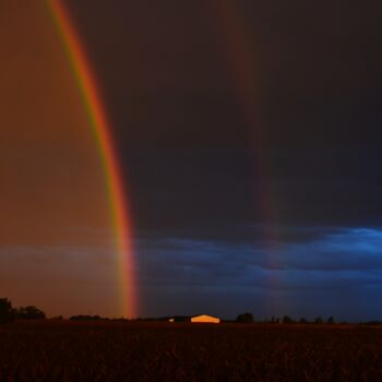 Photographie intitulée "Arc en ciel du soir" par Christophe Jeanjean, Œuvre d'art originale, Photographie numérique