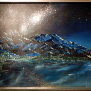 Painting titled "Voie Lactée" by Georges Sittler, Original Artwork, Acrylic Mounted on Wood Stretcher frame