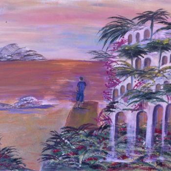 Peinture intitulée "l'horizon" par Galy, Œuvre d'art originale, Acrylique