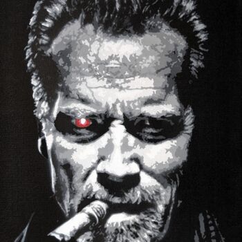 绘画 标题为“Terminator” 由G. Carta, 原创艺术品, 丙烯 安装在木质担架架上