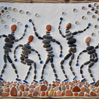 Escultura intitulada "ballo indigeno" por Gabriele Civelli, Obras de arte originais, Pedra