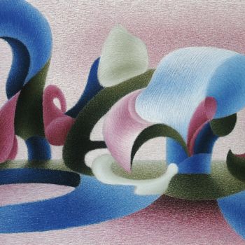 Σχέδιο με τίτλο "Candy Cut Marsh Mel…" από Gerrit Cnossen, Αυθεντικά έργα τέχνης, Παστέλ Τοποθετήθηκε στο Χαρτόνι