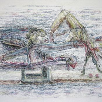 Drawing titled "Hands-bound prosper…" by Gerrit Cnossen, Original Artwork, Pastel Mounted on Cardboard