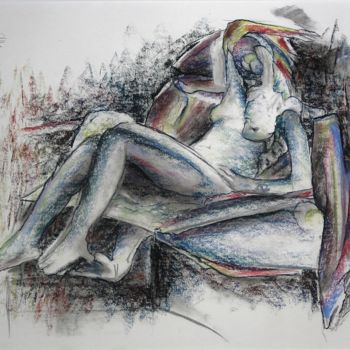 Картина под названием "In that teasing way…" - Gerrit Cnossen, Подлинное произведение искусства, Пастель Установлен на картон