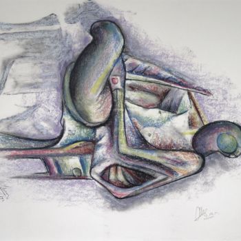Drawing titled "The face of Ministe…" by Gerrit Cnossen, Original Artwork, Pastel Mounted on Cardboard