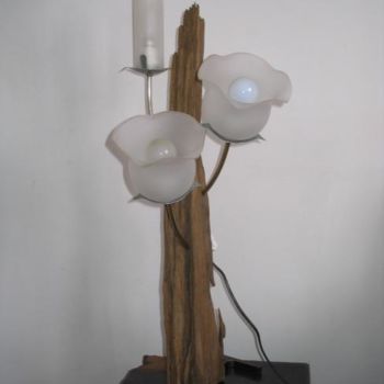 Sculpture titled "lampe corolle" by Gdenancy, Original Artwork