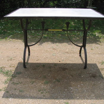 Sculpture titled "table ferronnerie" by Gdenancy, Original Artwork, Objects