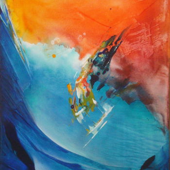 Картина под названием "Le grand saut" - Gé Viot, Подлинное произведение искусства, Акрил