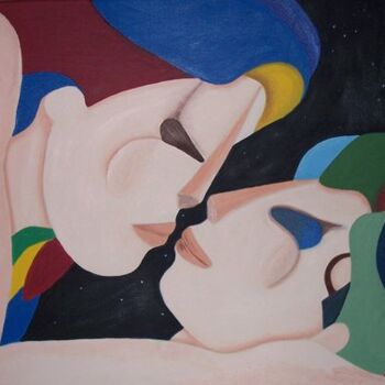 Malerei mit dem Titel "you and me" von Gea Zwanink, Original-Kunstwerk, Öl