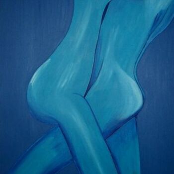 Painting titled "Blue dancing" by Gea Zwanink, Original Artwork, Other