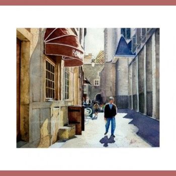 "Dijon rue de la cho…" başlıklı Tablo Geako tarafından, Orijinal sanat, Suluboya
