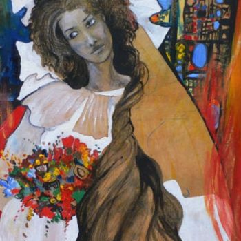 Pintura titulada "Joan of Arc" por Marta Goebel-Pietrasz, Obra de arte original