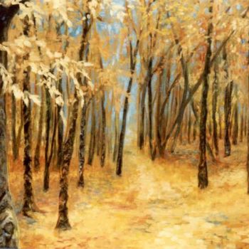 Painting titled "Autumn Landscape" by Marta Goebel-Pietrasz, Original Artwork
