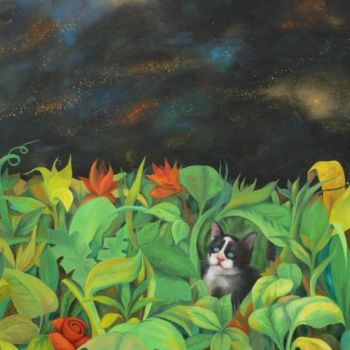 Картина под названием "Night of Wonders" - Marta Goebel-Pietrasz, Подлинное произведение искусства