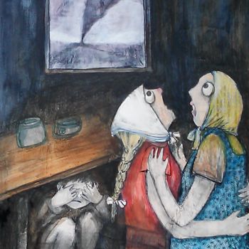 "Tornado Warning" başlıklı Tablo Marta Goebel-Pietrasz tarafından, Orijinal sanat, Diğer