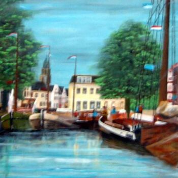 Painting titled "Groningen 3" by Geert Winkel, Original Artwork, Oil