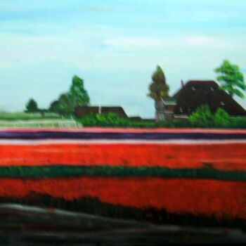 Картина под названием "Lente in Holland" - Geert Winkel, Подлинное произведение искусства, Масло