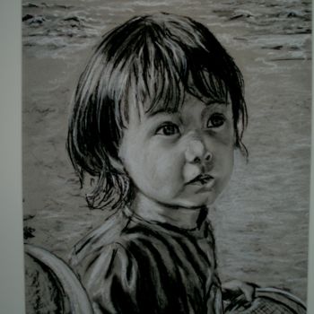 Dibujo titulada "portret.jpg" por Geert Coucke, Obra de arte original, Carbón
