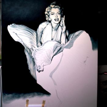 Pittura intitolato "Marilyn Monroe in p…" da Geert Coucke, Opera d'arte originale