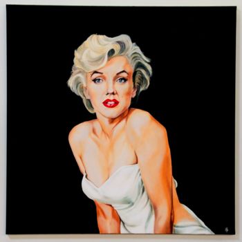 Painting titled "Marilyn Monroe" by Geert Coucke, Original Artwork, Oil