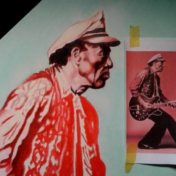 绘画 标题为“Chuck Berry in Prog…” 由Geert Coucke, 原创艺术品