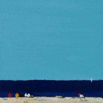 Pittura intitolato "la plage" da Gege Royan, Opera d'arte originale