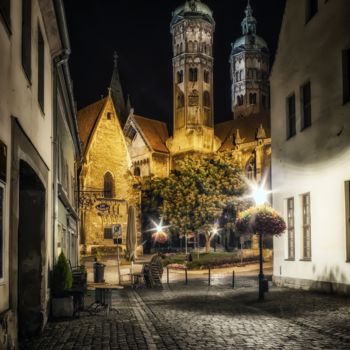 Fotografie mit dem Titel "Naumburg bei Nacht…" von Gegenwind, Original-Kunstwerk, Digitale Fotografie