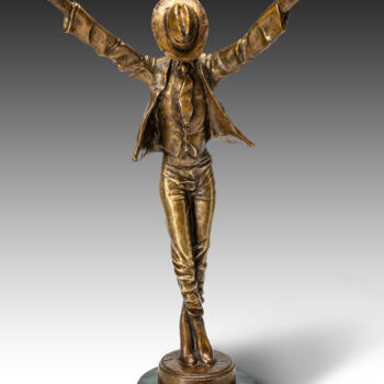 Скульптура под названием "Michael Jackson" - Geil John, Подлинное произведение искусства, Бронза
