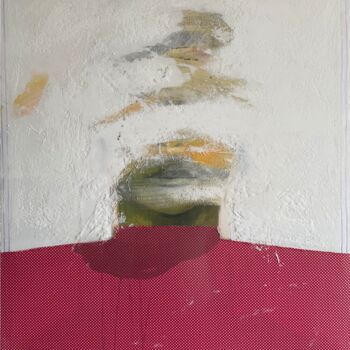 Painting titled "The Abstract Face i…" by Gela Mikava, Original Artwork, Acrylic