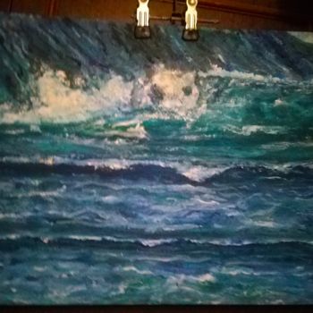 Картина под названием "Восход на море" - Виктория Бронесц, Подлинное произведение искусства, Акрил