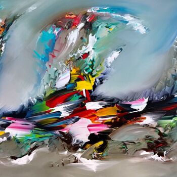 Painting titled "Abstract Power" by Gena Genadyj, Original Artwork, Acrylic