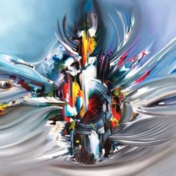 Peinture intitulée "Abstract Flying.." par Gena Genadyj, Œuvre d'art originale, Acrylique