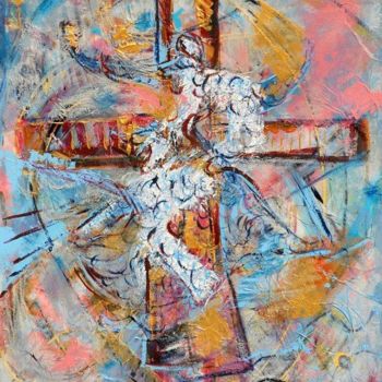 Peinture intitulée "La Croix" par Gen, Œuvre d'art originale