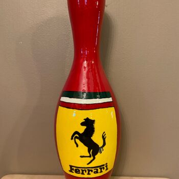 Design intitulée "Ferrari Hand Painte…" par Genedieve, Œuvre d'art originale, Huile